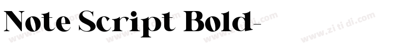 Note Script Bold字体转换